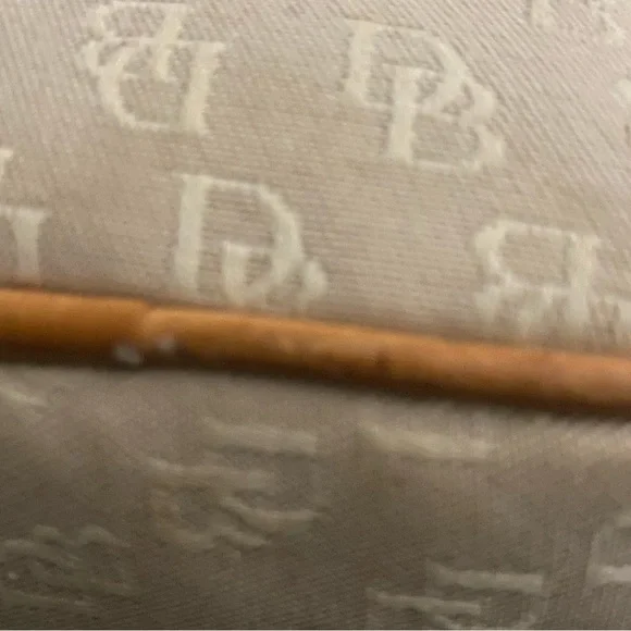 Dooney & Burke canvas rectangular satchel tan and brown - Picture 12 of 12